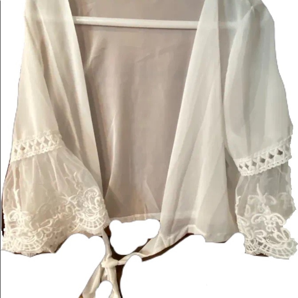 White sheer cover up